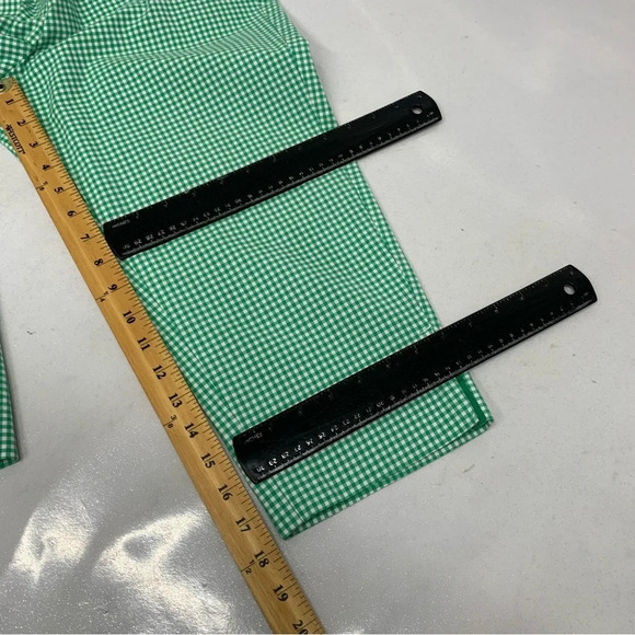 Talbots Perfect Skimmer Pants Woman  10P Gingham Green White Pockets Travel Work - Picture 10 of 10